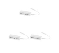 Juego de 3 tarjetas adaptadoras de red Ethernet rápida micro USB a RJ45 LAN 10/100 Mbps, color blanco