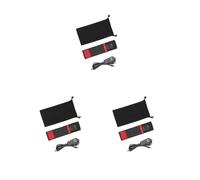 Juego de 3 tiras de calefacción ajustables para lentes réflex digitales telescópicas portátiles, con botón de calentamiento, calentador, accesorios de banda de calentamiento