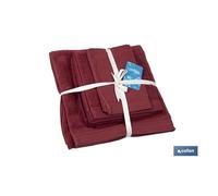 Juego DE 3 Toallas Burdeos 580 G/M2 Gama PARÍS 30X50 50X100 70X140 CM