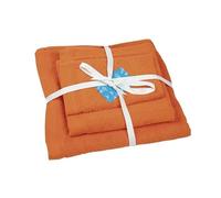 JUEGO DE 3 TOALLAS NARANJA 580 G/M2 GAMA AMANECER 30X50 50X100 70X140 CM