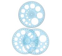 Juego de 3 transportadores de plástico transparente de 360 grados, a granel para herramientas de matemáticas de la escuela secundaria