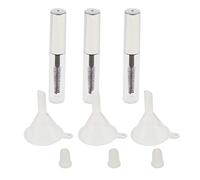 Juego de 3 tubos vacíos de rímel de 4 ml con varillas de pestañas de goma, embudos transparentes