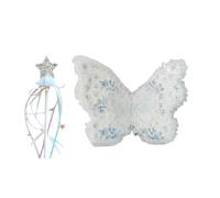 Juego De 3 Uds. Accesorios Ropa Para Vestir Con Alas Tela Suave Accesorios Para Sesión Fotos Niños Incluye Tocados Y Palos