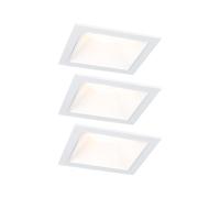 Juego de 3 unidades Paulmann EBL Cole Coin 3StepDim fijo 2700 K | Luminarias empotradas LED para montaje en techo, IP44, regulables, luz blanca cálida, con lámpara incluida