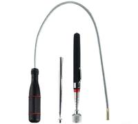 Juego de 3 varillas telescópicas magnéticas extensibles hasta 60 cm, elevador magnético flexible para tornillos y piezas metálicas, herramienta magnética para coche y bricolaje, capacidad de carga 1,5