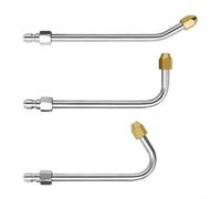 Juego de 3 varitas de extensión para lavadora a presión, varillas de alta presión de acero inoxidable con boquilla de 90 grados para lavado de autos y limpieza al aire libre (3 piezas)