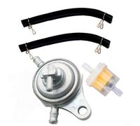 Juego de 3 vías para grifo de combustible al vacío, para GY6 50-150 cc, aleación de zinc, válvula Petcock, kit con filtro para scooter para ATV, grifo de gasolina de 3 vías en línea para ciclomotor Go