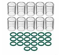 Juego de 30 accesorios para antorcha de soldadura TIG con #10 vasos de cristal resistentes al calor y juntas tóricas de alta temperatura para SR WP-17/18/26 y quemadores SR WP-9/20 para trabajos de