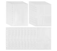 Juego de 30 archivadores para tarjetas, impermeable, 6 agujeros, tamaño A5, 1p, 2p, 4p, apto para fotos, tarjetas, documentos, recibos