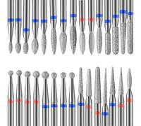 Juego de 30 brocas de diamante para uñas, Depvko de 3/32 fresas torno para uñas, brocas torno uñas profesional, herramientas removedoras de manicura y pedicura para uñas de gel acrílico, salón de casa