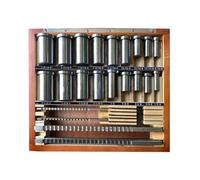 Juego de 30 brocas for chaveteros HSS de 1/2" a 1-1/2" (5 unidades), 18 bujes y 7 arandelas de ajuste. Resistencia al calor