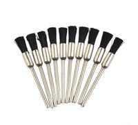 Juego de 30 cepillos de rueda de alambre para herramientas giratorias, cepillos de cerdas tipo bolígrafo/taza/T, 40 mm de longitud, vástago de 2,35 mm, eliminación de óxido y pulido de metales