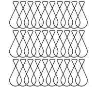 Juego de 30 clips de gancho de techo de acero chapado en zinc para azulejos de techo suspendidos Tbar, diseñados para colgar carteles, pancartas, carteles y accesorios de iluminación (pequeño negro)