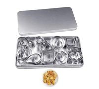 Juego de 30 cortadores de galletas para hornear, accesorios para hornear, moldes para galletas de acero inoxidable, moldes con forma geométrica