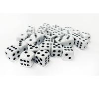 Juego de 30 dados D6 | 10 mm (blanco)
