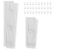 Juego de 30 estacas de acrílico transparente para orquídeas con clips para plantas de interior y exterior, soporte flexible para tallos de flores, dos tamaños, 28 cm, 40 cm, sin costuras