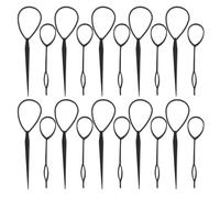 Juego de 30 Herramientas de Peinado para Trenzas Infantiles | Plástico Negro, Agarre Cómodo y Superficie Mate, para Escuela y Exterior,