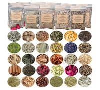 Juego de 30 hierbas secas y flores para accesorios de altar de bruja, rituales wiccanos, magia pagana, hierbas farmacéuticas, curación espiritual, accesorios para brujas