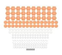 Juego de 30 insignias de flores de 58mm, suministros para hacer insignias en, juego de pines para manualidades DIY (Naranja)