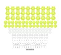 Juego de 30 insignias de flores de 58mm, suministros para hacer insignias en, juego de pines para manualidades DIY (amarillo verde)