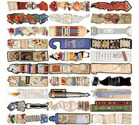 Juego de 30 marcapáginas de lectura retro para leer, marcadores de libros irregulares, marcadores de página, marcadores creativos