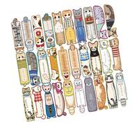Juego de 30 marcapáginas de papel con temática de gatos, 1.6 x 5.6 pulgadas, marcador de libro de lectura para amantes de los libros, lectores, profesores, estudiantes, tema de animales