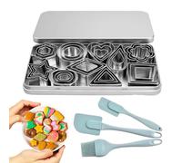Juego de 30 moldes para pastelería | moldes de postre de acero inoxidable lavables en lavavajillas para bodas, fiestas de aperitivos de cumpleaños, cocina, hogar, escuela, pastelería