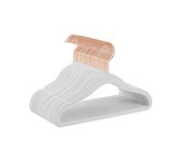 Juego de 30 Perchas Infantiles de Terciopelo Blanco Nube