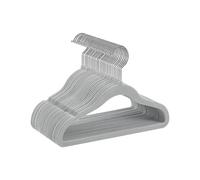 Juego de 30 Perchas Infantiles de Terciopelo Gris Paloma