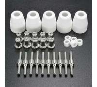 Juego de 30 piezas de antorchas de corte de plasma niqueladas compatibles con pt-31 LG-40 CUT-50 para máquinas de 40 A hasta 12 mm