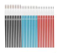Juego de 30 pinceles de arte con punta fina para pintar, dibujar, dibujar y colorear, cerdas suaves con mango de madera en varios tamaños para artistas (color mixto, 30 piezas)