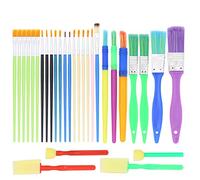 Juego de 30 pinceles de pintura para niños, pinceles para garabatos, cepillo de esponja, pinceles de pintura, kit de pintura para niños, pintura de acuarela, arte y manualidades