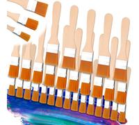 Juego de 30 pinceles planos para barniz, pinceles de cerdas, juego de pinceles, suministros de pintor, pincel de pintura para barniz, pintura de pared, pintura de tiza, pintura artística, pintura al