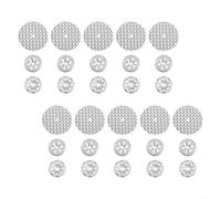 Juego de 30 protectores térmicos para Skoda OE N90335004 6715468 | Arandelas de sujeción de metal y aluminio para fijar el aislamiento térmico de los gases de escape, para coches y vehículos
