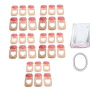 Juego de 30 tarjetas de felicitación para el Día de San Valentín, 30 piezas de tarros con bolsas de dulces y cinta adhesiva para intercambiar regalos de aula y regalos de fiesta, (Estilo C)