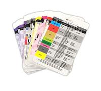 Juego de 30 tarjetas de referencia verticales de Nurse Nation - Enfermería, valores de laboratorio, EKG, vitales y mucho más (hojas de trucos de bonificación) Excelente regalo para enfermeras,