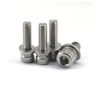 Juego de 30 tornillos y tuercas y arandelas de acero inoxidable M4x20, kit de montaje de tornillos de cabeza hexagonal