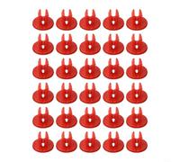 Juego de 30 tuercas rojas para debajo del cuerpo, ojales de tornillo de plástico W702438-S300, 13,8 mm de longitud y 19,2 mm de diámetro de cabeza, exterior de coche para kit de sujetadores