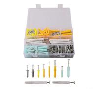 Juego de 300 anclajes y tornillos para paneles de yeso con anclajes de pared surtidos para placas de yeso, madera y tableros de partículas, cierres de acero de aleación resistentes al óxido