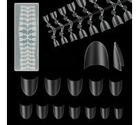 Juego de 300 puntas ovaladas cortas de resina francesa, puntas de extensión para dedos