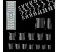 Juego de 300 puntas ovaladas cortas de resina francesa, puntas de extensión para dedos