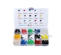 Juego de 300 tapas mixtas de 2,54 mm/2,0 mm/1,27 mm para Arduino Raspberry Pi PCB PC estándar Circuit Board Jumper Cap Shunts Cortocircuito Conexión Pin Blocks