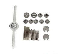 Juego de 31 troqueles de grifo, M1.0-M2.5 de acero de alta velocidad métrico y kit de troquel, tapones de rosca, herramientas de roscado