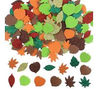 Juego de 315 pegatinas de otoño - Hojas de otoño - Pegatinas decorativas - Hojas brillantes - Espuma autoadhesiva - Pegatinas de otoño - Kit de bricolaje - Decoración de otoño
