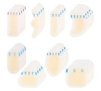 Juego de 32 apósitos hidrocoloides para ampollas en el talón, para dedos, planta del pie y talón. Prevención de ampollas, impermeables, pegados a la piel, protección para ampollas en el talón