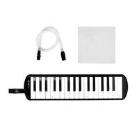 Juego de 32 melodicas profesionales con teclado, 32 teclas, melódica, instrumento de teclado, textura ABS, color negro