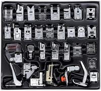 Juego de 32 prensatelas para máquina de coser, multifunción, accesorios de repuesto para máquina de coser, kit de pie para caminar para cantante, Toyota, Janome, Elna, nuevo hogar, Babylock, Brother