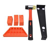 Juego de 33 herramientas de instalación de suelo resistente para suelos laminados de madera con martillo reforzado, barra de tracción, espaciador, bloque de golpeo para proyectos de bricolaje en casa,