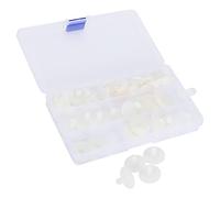 Juego de 35 articulaciones de muñecas para ganchillo Amigurumi, conector de articulaciones de animales de plástico blanco, suministros para hacer osos con perno para brazo, pierna