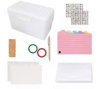 Juego de 350 hojas de blocs de notas de bolsillo, papel de notas y tarjetas de notas de colores con carpeta adhesiva, divisor, anillos, estuche de almacenamiento para bolígrafos, organizadores de